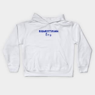 Equestrian Boy (Blue) Kids Hoodie